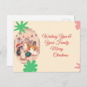 Personalized Aesthetic Cat Funny シーズンポストカード (正面/裏面)