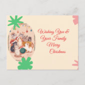 Personalized Aesthetic Cat Funny シーズンポストカード (正面)