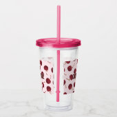 Personalized Aesthetic Cherry Pattern Name Gift アクリルタンブラー (右)