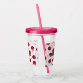 Personalized Aesthetic Cherry Pattern Name Gift アクリルタンブラー (左)