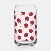 Personalized Aesthetic Cherry Pattern Name Gift ガラス缶 (裏面)