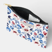 Personalized Aesthetic Patriotic Wildflowers アクセサリーポーチ (見開き)