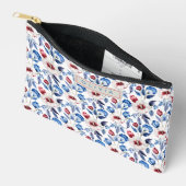 Personalized Aesthetic Patriotic Wildflowers アクセサリーポーチ (見開き)