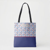 Personalized Aesthetic Patriotic Wildflowers トートバッグ (正面)