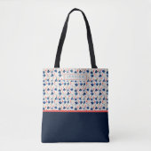 Personalized Aesthetic Patriotic Wildflowers トートバッグ (正面)