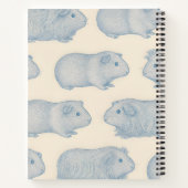 Personalized Aesthetically Cute Guinea Pigs Patter ノートブック (裏面)