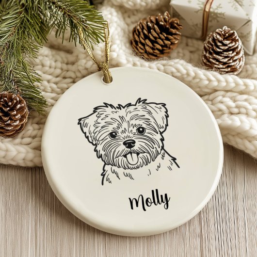 Personalized Affenpinscher Dog Christmas セラミックオーナメント