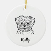 Personalized Affenpinscher Dog Christmas セラミックオーナメント (正面)