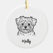 Personalized Affenpinscher Dog Christmas セラミックオーナメント (裏面)