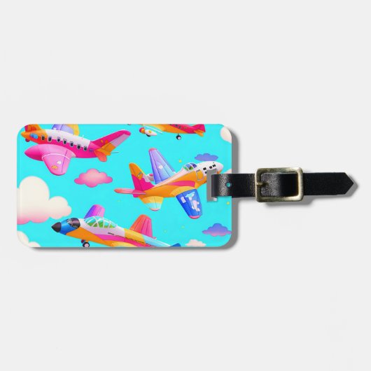 Personalized Airplane luggage tag ラゲッジタグ (正面横)