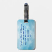 Personalized Airplane luggage tag ラゲッジタグ (裏面縦)
