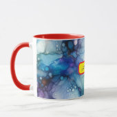 Personalized Alcohol Ink Style Mug with Name, gift マグカップ (左)