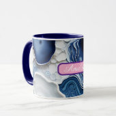 Personalized Alcohol Ink Style Mug with Name, gift マグカップ (正面左)