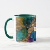 Personalized Alcohol Ink Style Mug with Name, gift マグカップ (左)