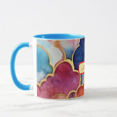 Personalized Alcohol Ink Style Mug with Name, gift マグカップ (左)