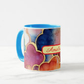 Personalized Alcohol Ink Style Mug with Name, gift マグカップ (正面左)