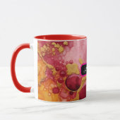 Personalized Alcohol Ink Style Mug with Name, gift マグカップ (左)