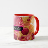 Personalized Alcohol Ink Style Mug with Name, gift マグカップ (正面右)