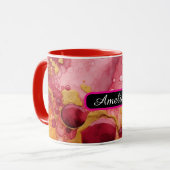 Personalized Alcohol Ink Style Mug with Name, gift マグカップ (正面左)