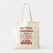Personalized All I Want for Christmas Is More Book トートバッグ (裏面)