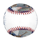 Personalized “All Star Dad” Blue 野球ボール (裏面)