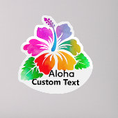Personalized Aloha Hibiscus TropicalFlower Sticker シール