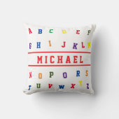 Personalized Alphabet Throw Pillow クッション (正面)
