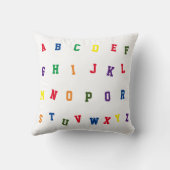 Personalized Alphabet Throw Pillow クッション (裏面)