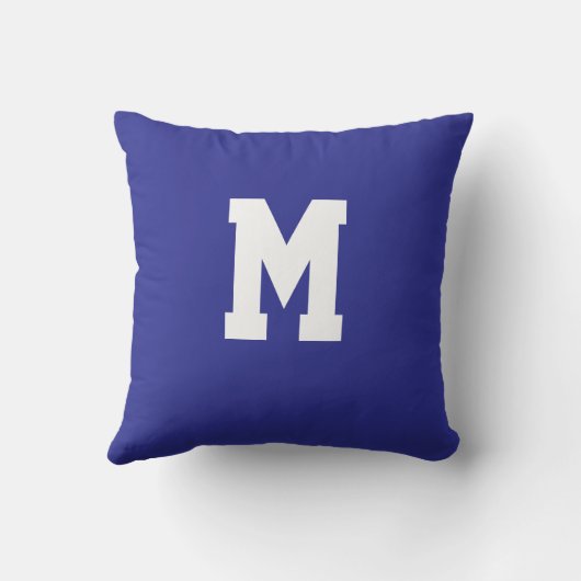 Personalized Alphabet  Throw Pillow クッション (裏面)