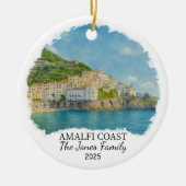 Personalized Amalfi Coast Ornament, Italy セラミックオーナメント (正面)