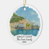 Personalized Amalfi Coast Ornament, Italy セラミックオーナメント (左)