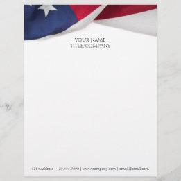 Personalized American Flag Company Name Business レターヘッド