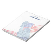 Personalized American Flag Patriotic USA  ノートパッド (回転)
