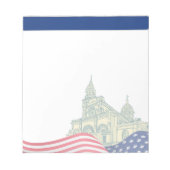 Personalized American Flag Patriotic USA  ノートパッド (正面)