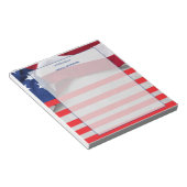 Personalized American Flag Patriotic USA  ノートパッド (アングル)