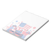 Personalized American Flag Patriotic USA  ノートパッド (回転)