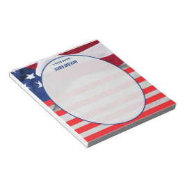 Personalized American Flag Patriotic USA  ノートパッド