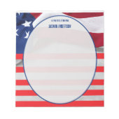 Personalized American Flag Patriotic USA  ノートパッド (正面)