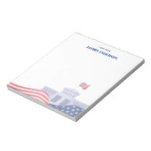 Personalized American Flag Patriotic USA  ノートパッド (回転)