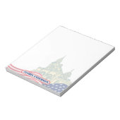 Personalized American Flag Patriotic USA  ノートパッド (回転)