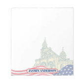 Personalized American Flag Patriotic USA  ノートパッド (正面)