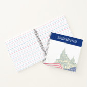 Personalized American Flag Patriotic USA  ノートブック (内部)