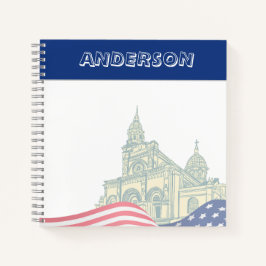 Personalized American Flag Patriotic USA  ノートブック