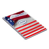 Personalized American Flag Patriotic USA  ノートブック (右側)