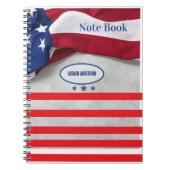 Personalized American Flag Patriotic USA  ノートブック (正面)