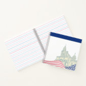 Personalized American Flag Patriotic USA ノートブック (内部)