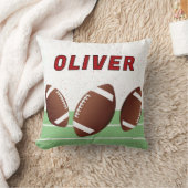 Personalized American Football Balls Name クッション (ブランケット)