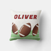 Personalized American Football Balls Name クッション (裏面)