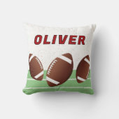 Personalized American Football Balls Name クッション (正面)