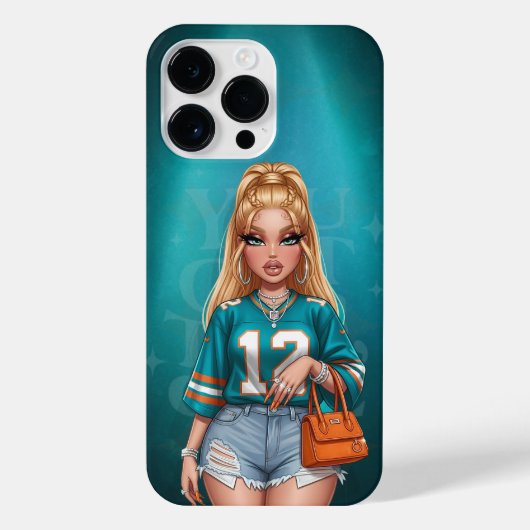 Personalized American Football Fan Phone Case iPhoneケース (裏面)